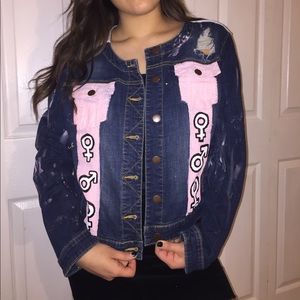 “Nasty Woman” Hand painted jean jacket